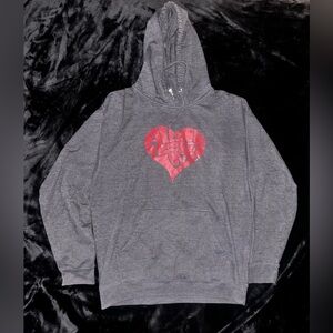 “All you need is love” hoodie dark grey